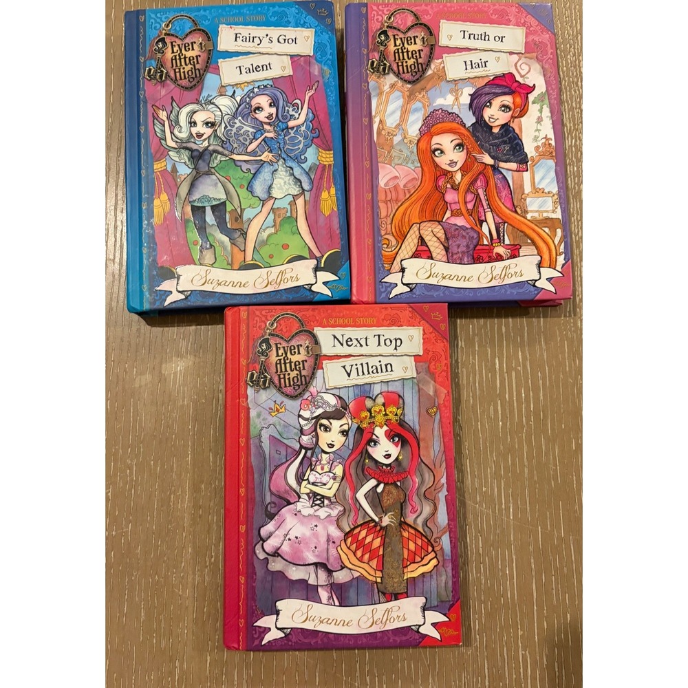 Ever After High Book Lot 3 Suzanne Selfors Hardcover Next Top Villain Truth Hair